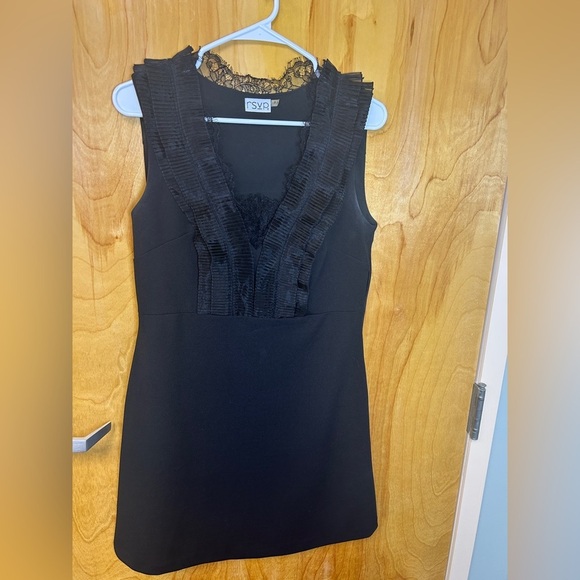 MSK Tops - Black Ruffled Sleeveless Top